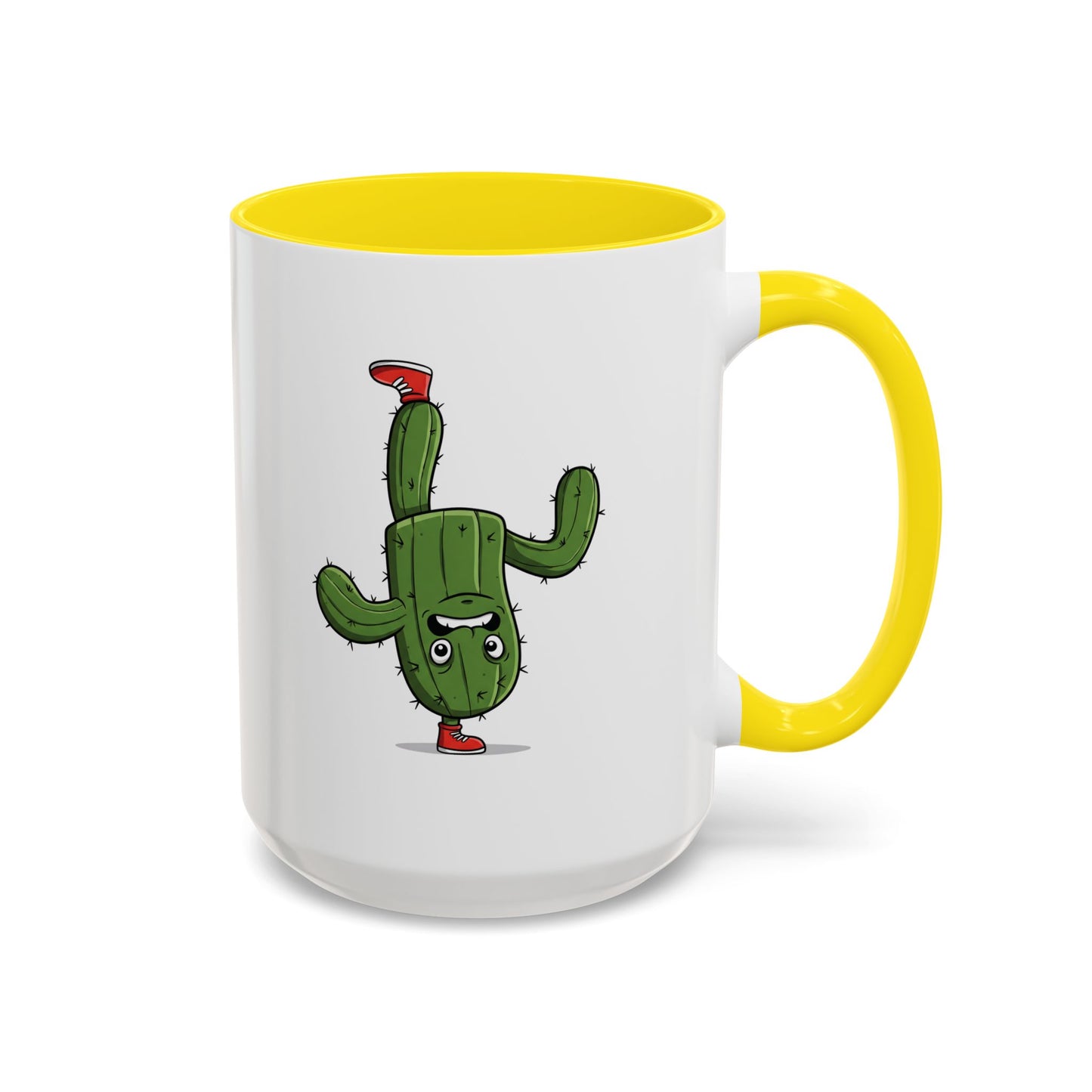 Cactus Mania Upside Down Cactus Mug - Unique & Fun Ceramic Cup for All Ages