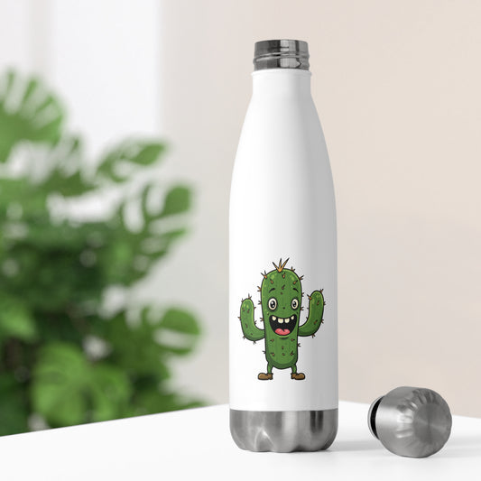 Stay Happy & Hydrated: Joyful Cactus Insulated Water Bottle - Eco-Friendly & Durable 20oz