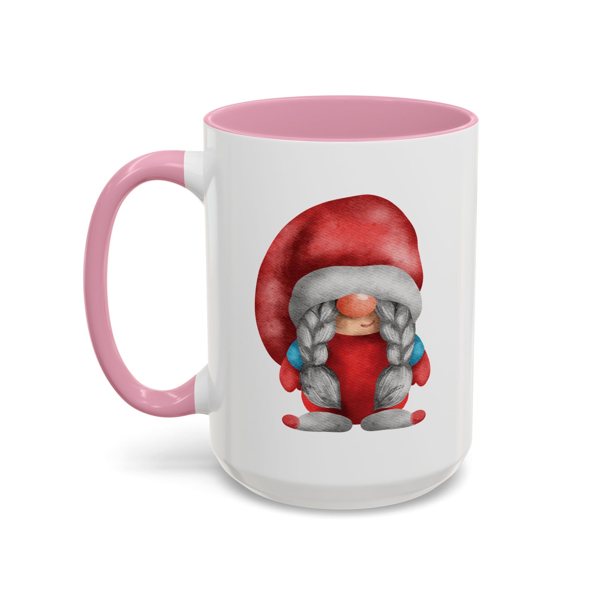 Cheerful Red Gnome with Braids Mug - Sip Your Sweet Melody | Ceramic Coffee & Tea Cup (11oz/15oz)