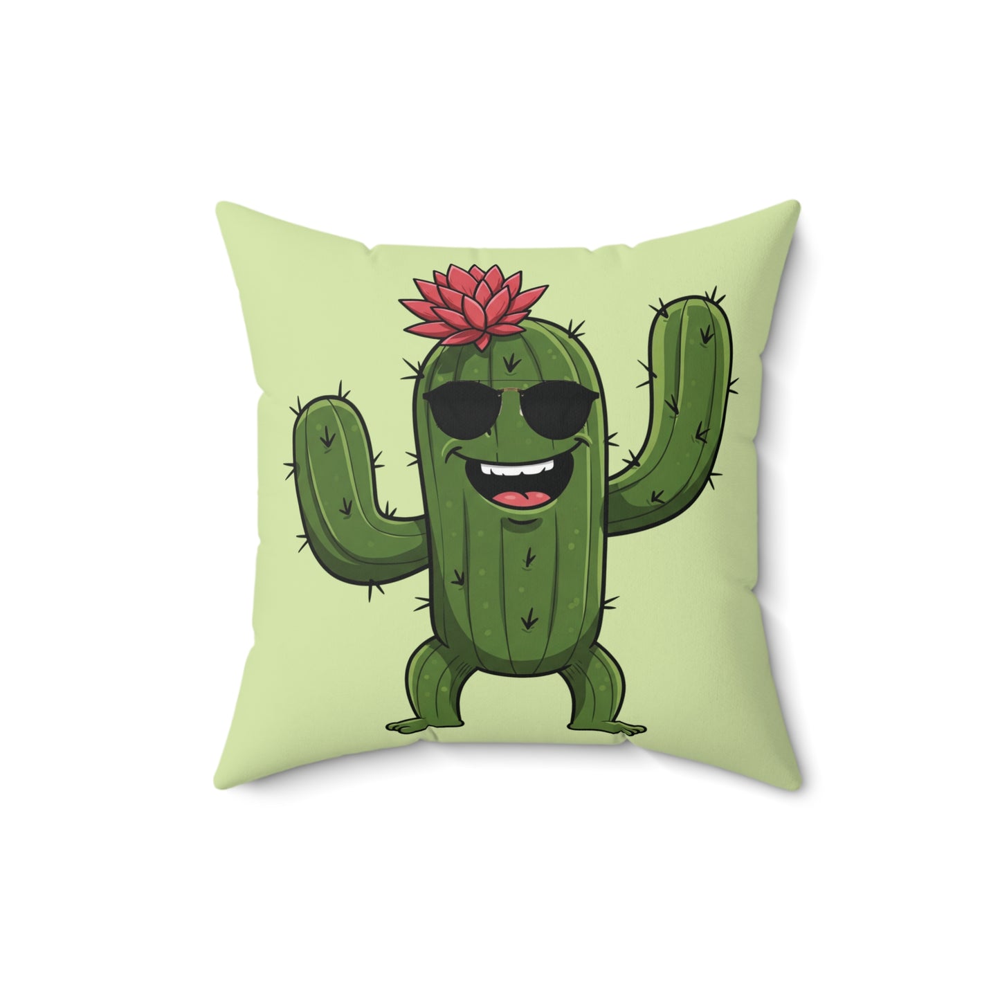 Cactus with sunglasses  throw pillow