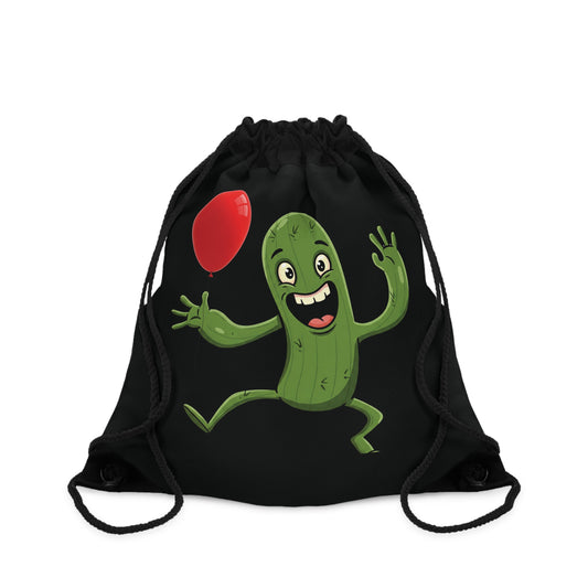 Cactus with Balloon" Drawstring Bag - Fun & Eco-Friendly Backpack for Everyone One size