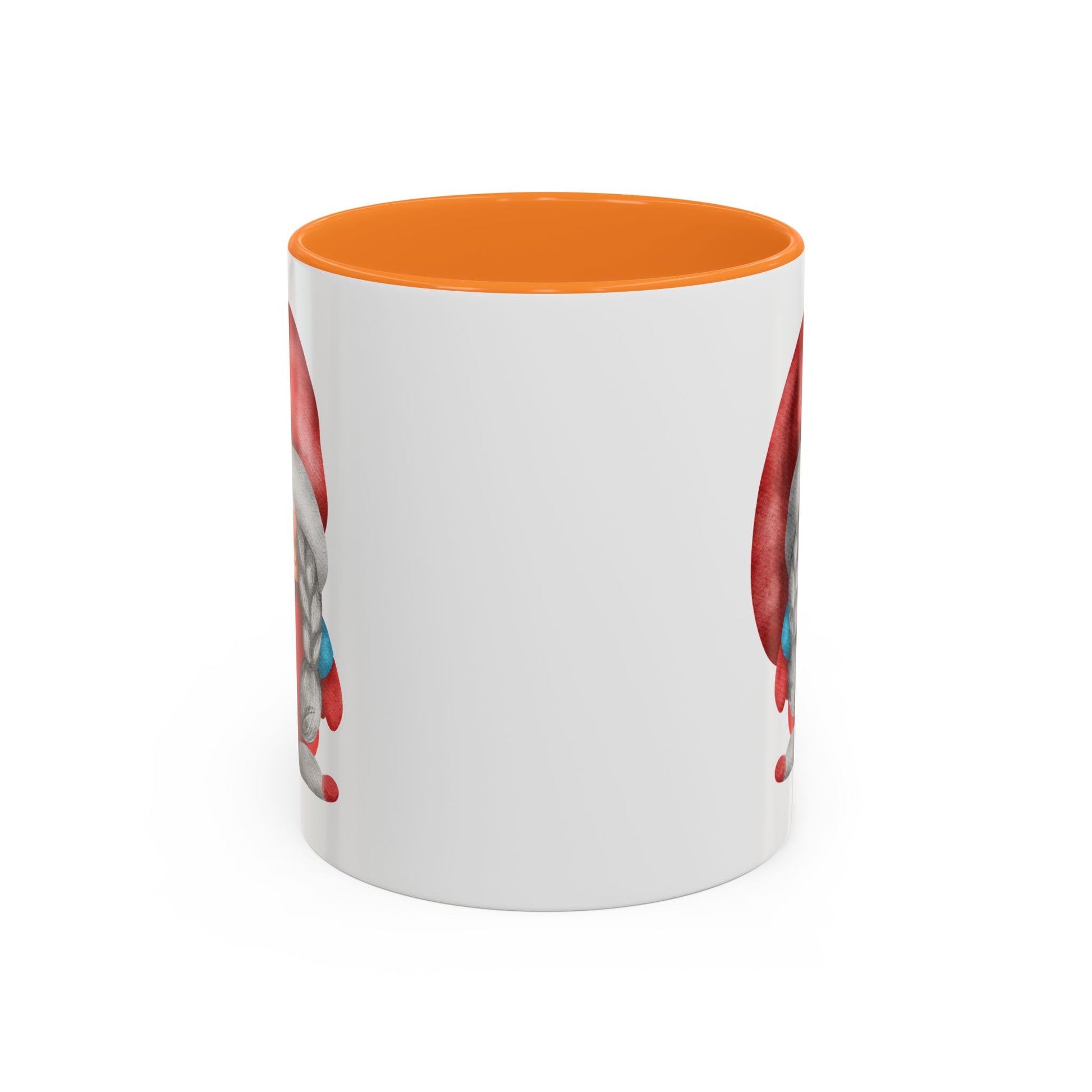 Cheerful Red Gnome with Braids Mug - Sip Your Sweet Melody | Ceramic Coffee & Tea Cup (11oz/15oz) 11oz Golden Yellow