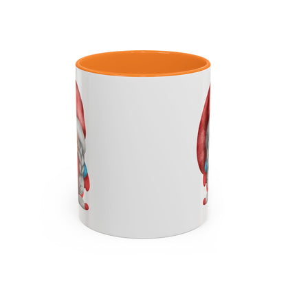 Cheerful Red Gnome with Braids Mug - Sip Your Sweet Melody | Ceramic Coffee & Tea Cup (11oz/15oz) 11oz Golden Yellow