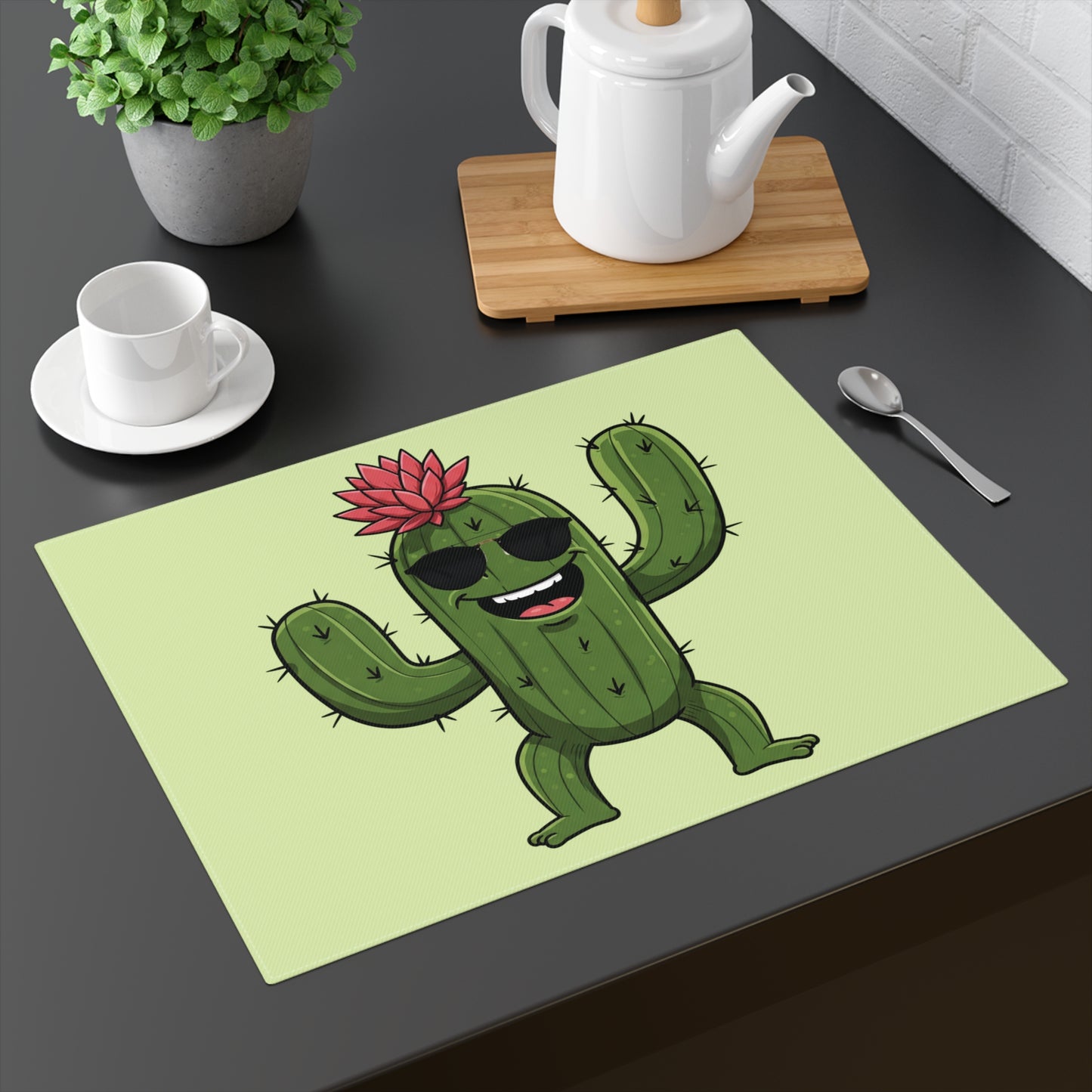 Midnight Sun: The Cool Cactus Designer Placemat