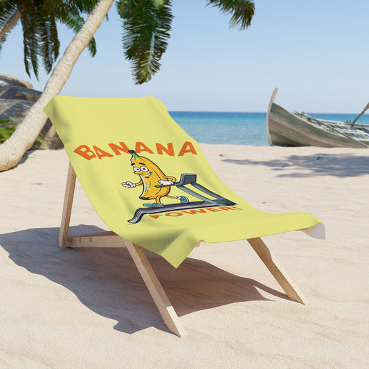 "Banana Power" Beach Towel: Fun & Unique Workout Banana Design – Perfect for Gym, Beach & Pool! 30" × 60"
