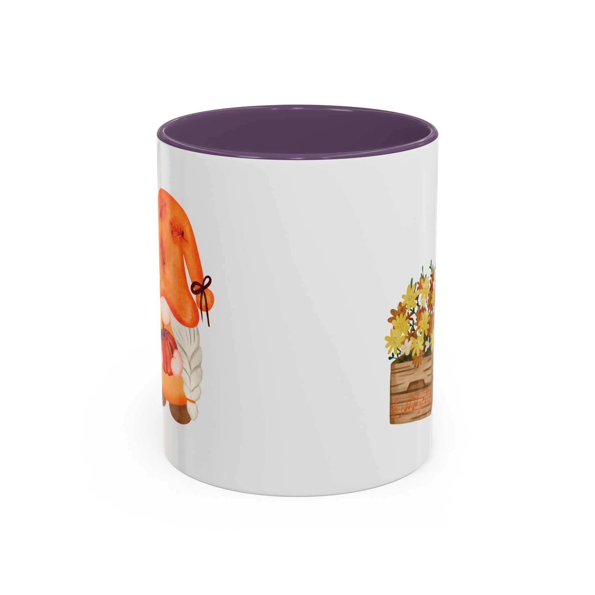 Mysterious Autumn Gnome Mug: Your Cozy Sip of Enchantment 11oz Purple