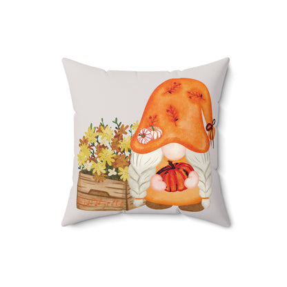 Harvest Whisper – Autumn Pumpkin & Flower Gnome Pillow