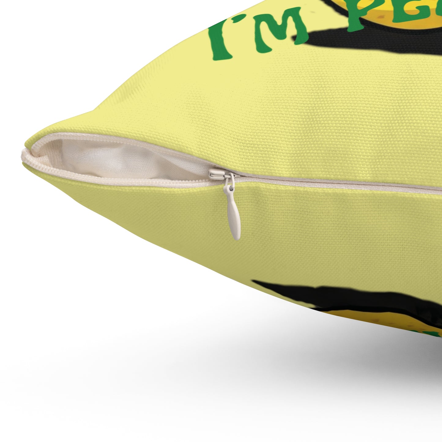 The Smirk of Success: The I’m Pear-fect Throw Pillow