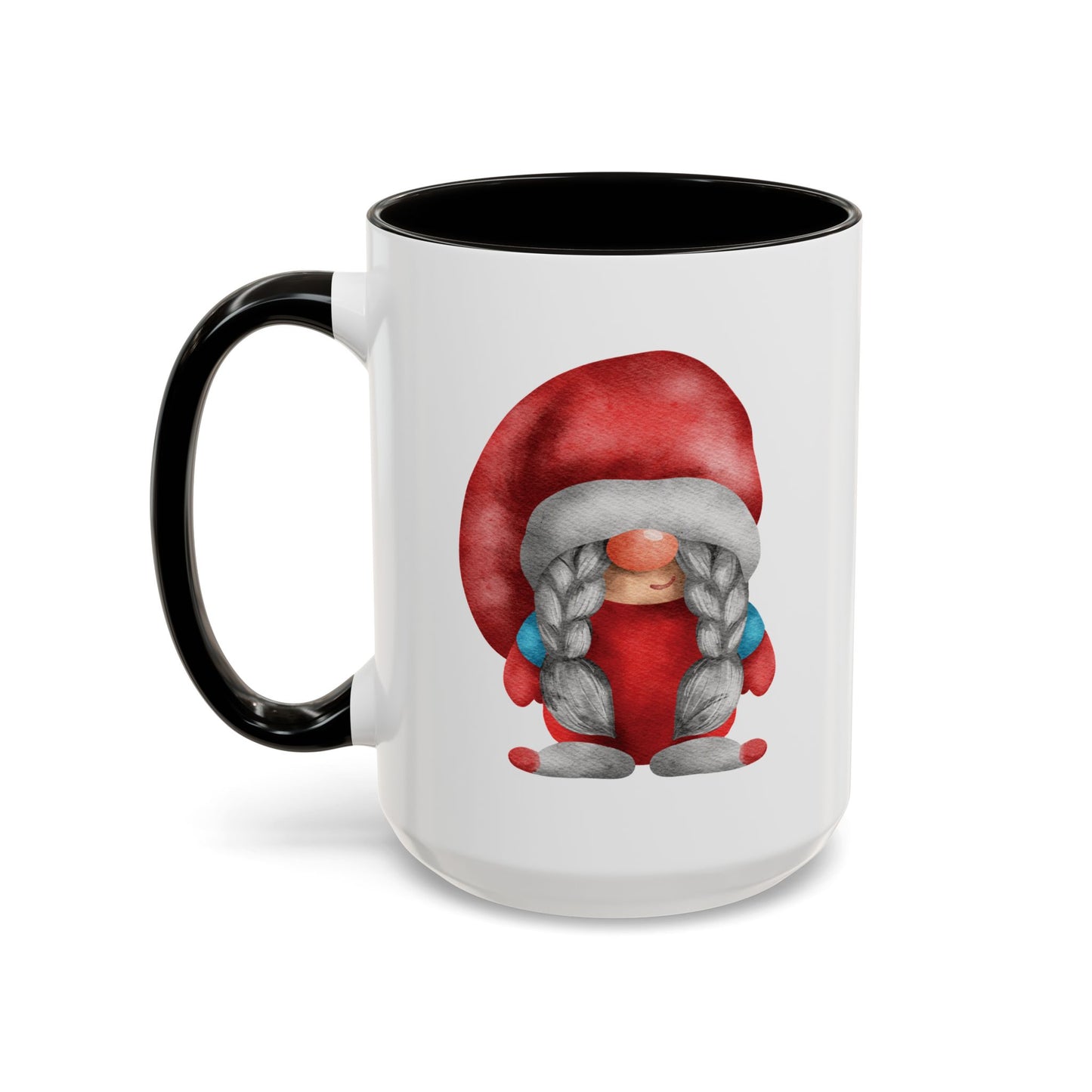 Cheerful Red Gnome with Braids Mug - Sip Your Sweet Melody | Ceramic Coffee & Tea Cup (11oz/15oz)