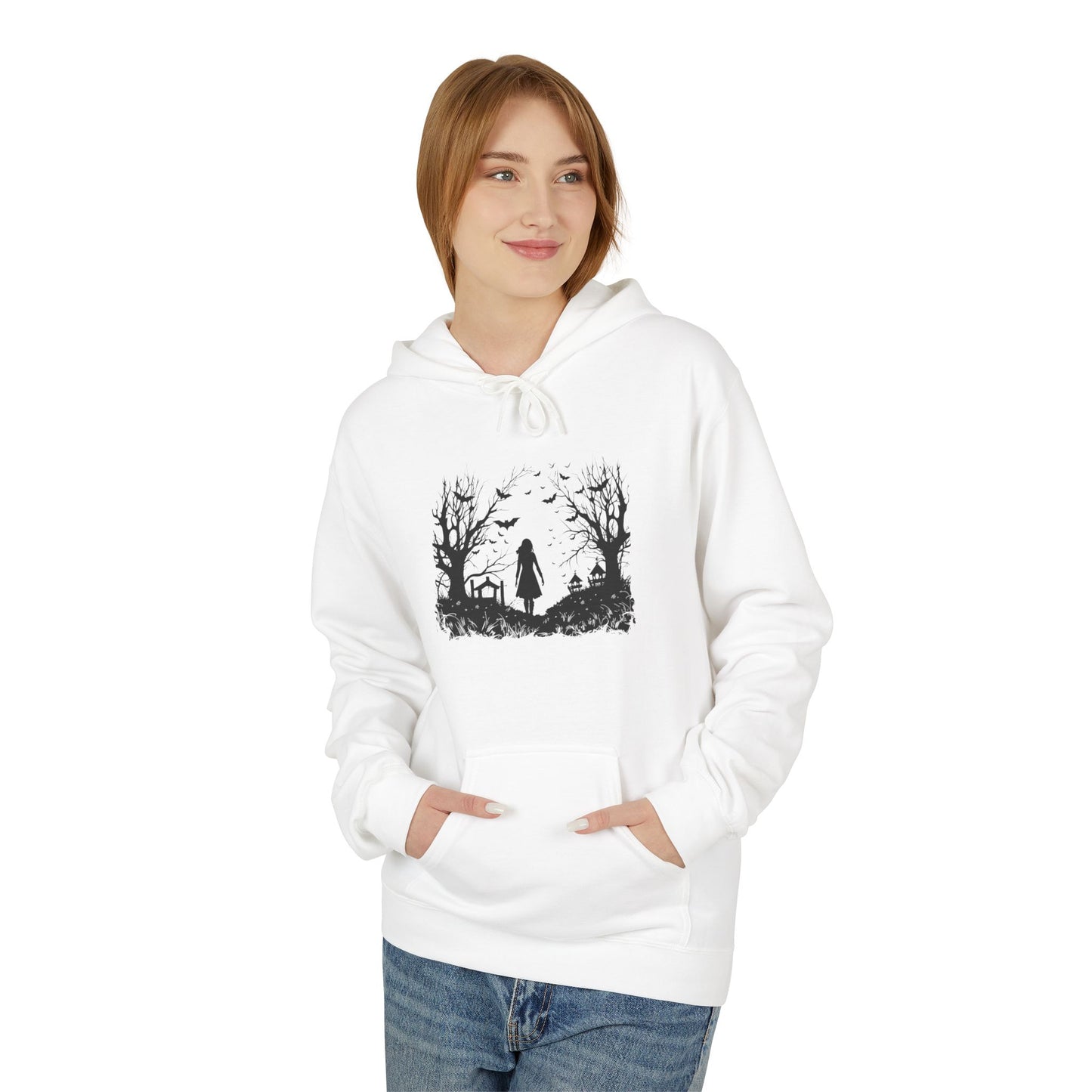 Unisex Midweight Softstyle Fleece Hoodie - Halloween forest