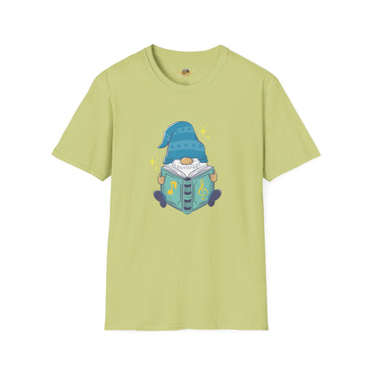 Mystical Book-Reading Gnome Unisex T-Shirt: Stories & Sparkle