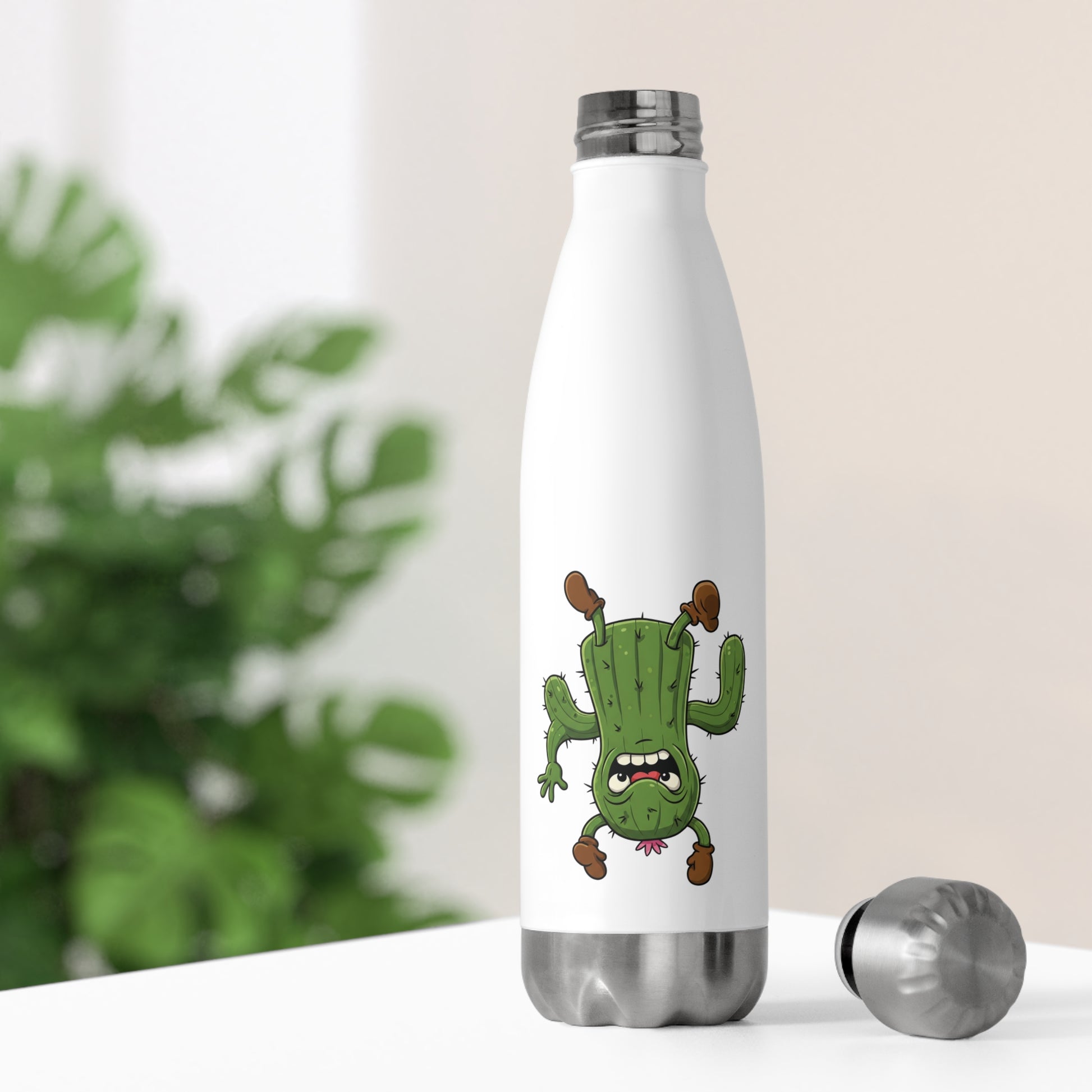 Shocked Cactus Mania Water Bottle - Fun & Eco-Friendly Stainless Steel 20oz 20oz
