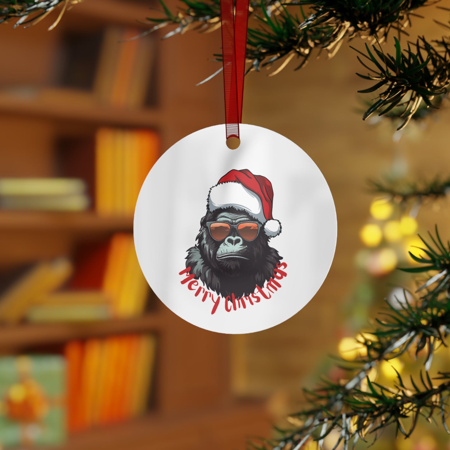 Enchanted Winter Village Christmas Ornament - Durable Double-Sided Aluminum