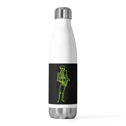 Neon Sax Skeleton Water Bottle | Fluo Metal Jazz Gear