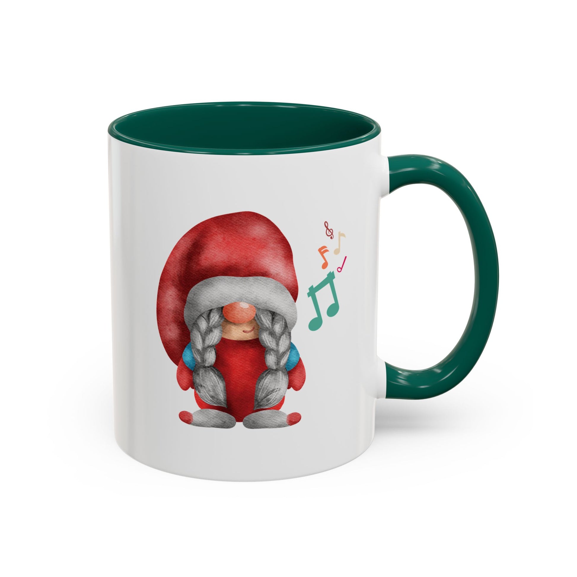 Cute Gnome Mug - Red & White - Perfect Holiday Gift idea 11oz Green