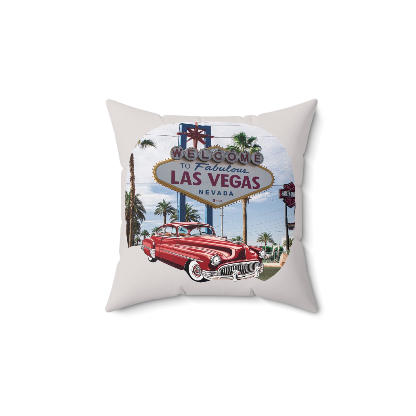 Viva Las Vegas – 1950s Buick Roadmaster Throw Pillow