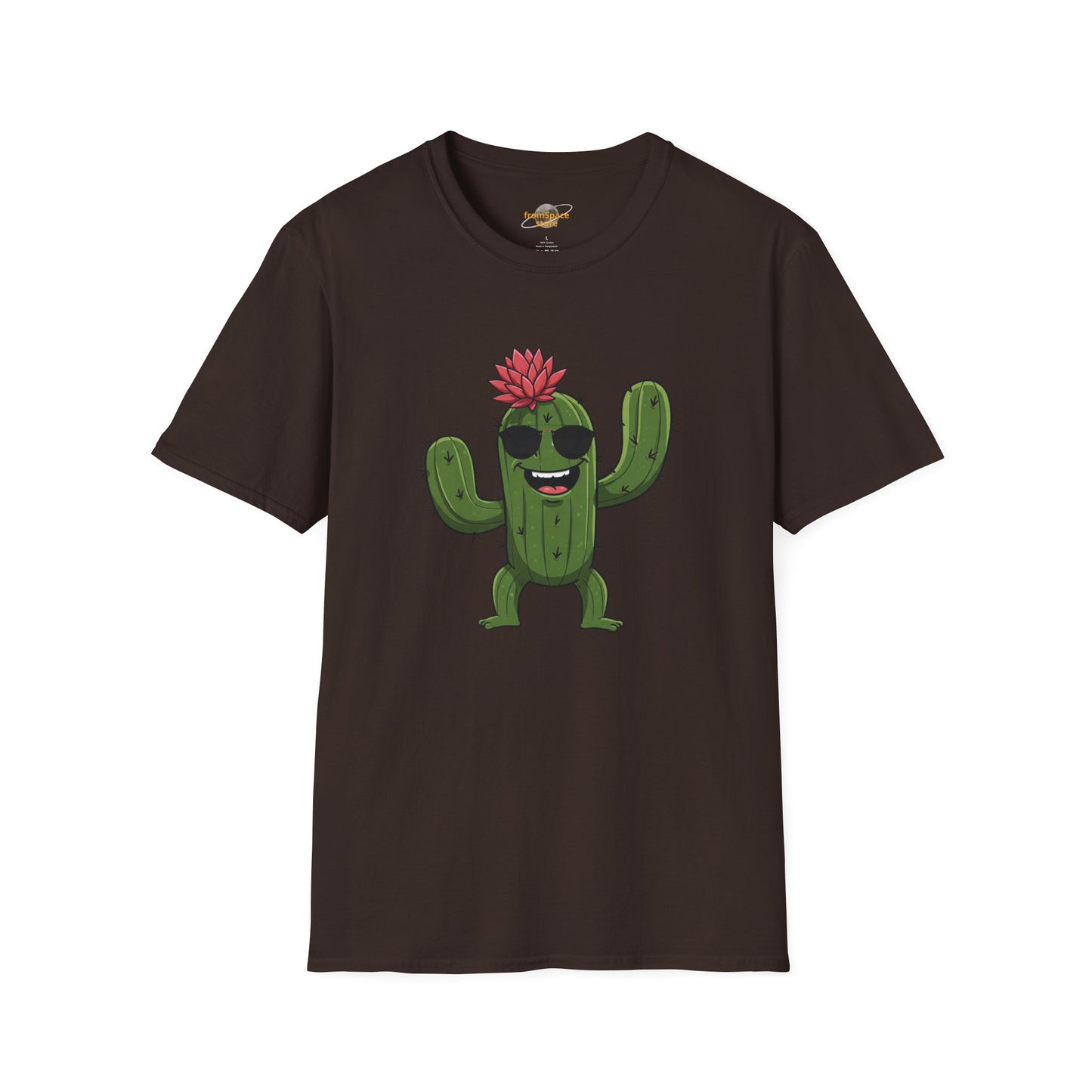 Cactus Mania T-Shirt: Fun Cactus with Sunglasses | Organic Cotton Tee for Nature Lovers