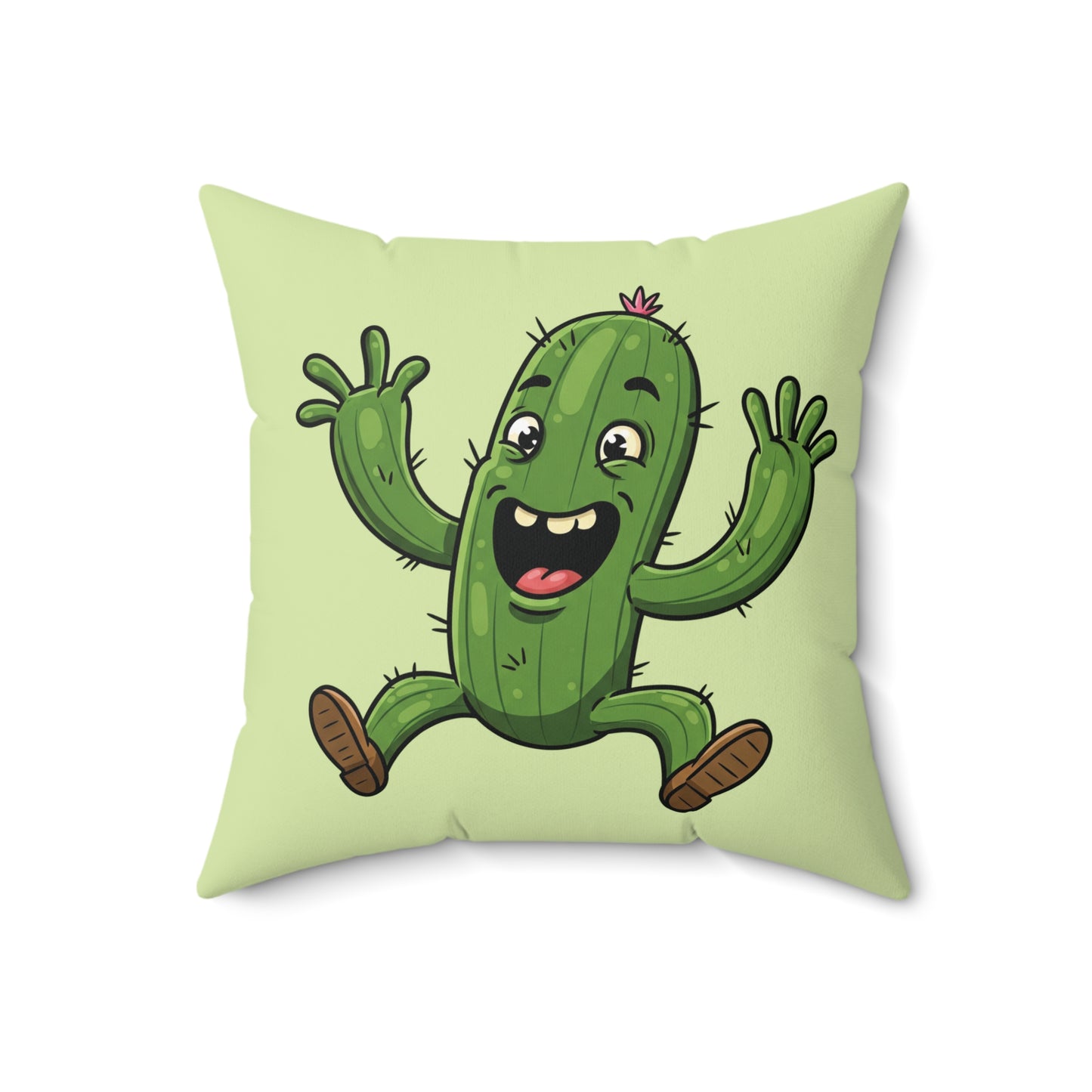 Jumping Cactus throw pillow