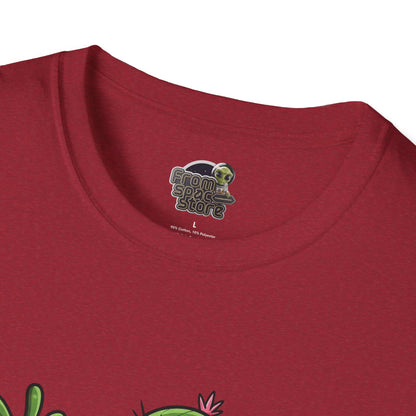 Happy Jumping Cactus T-Shirt: Dynamic & Joyful Organic Cotton Tee | Cactus Mania