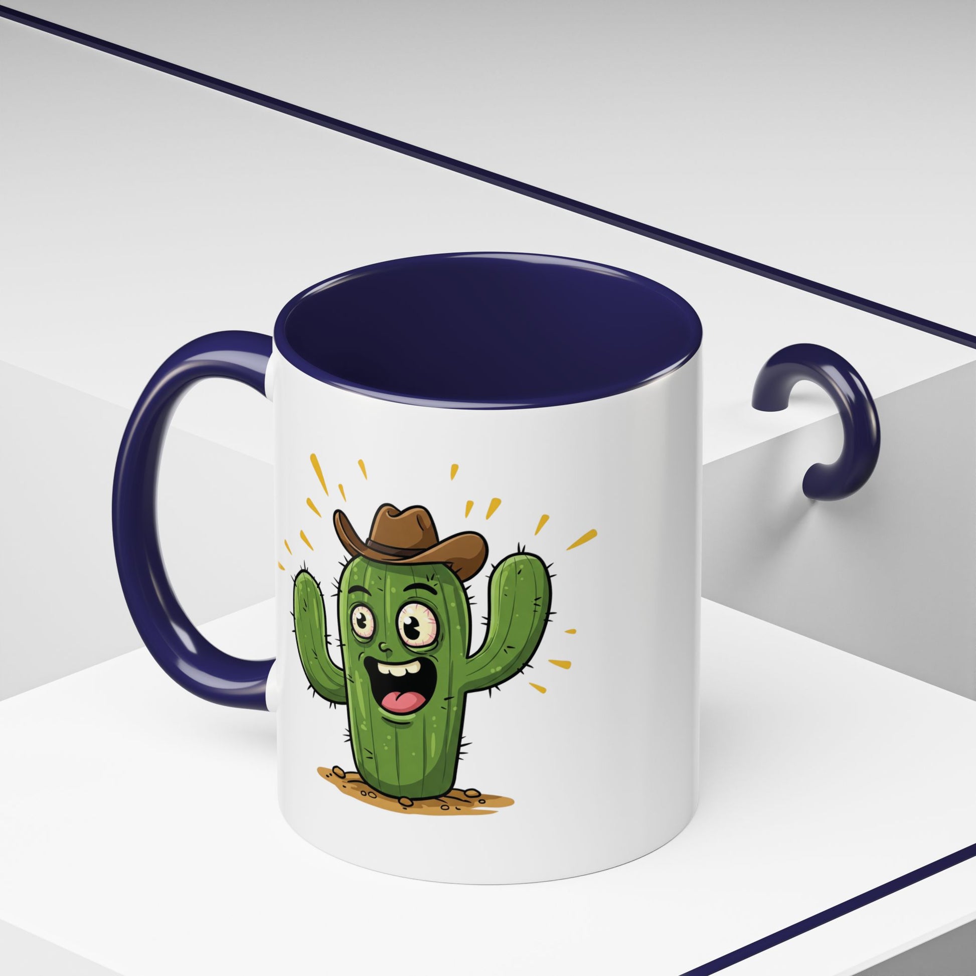 Cactus Mania Cowboy Cactus Mug - Fun & Durable Ceramic Cup for Cactus Lovers