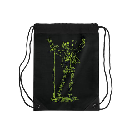 Fluo Skeleton Singer Drawstring Bag - Rebellious Elegance