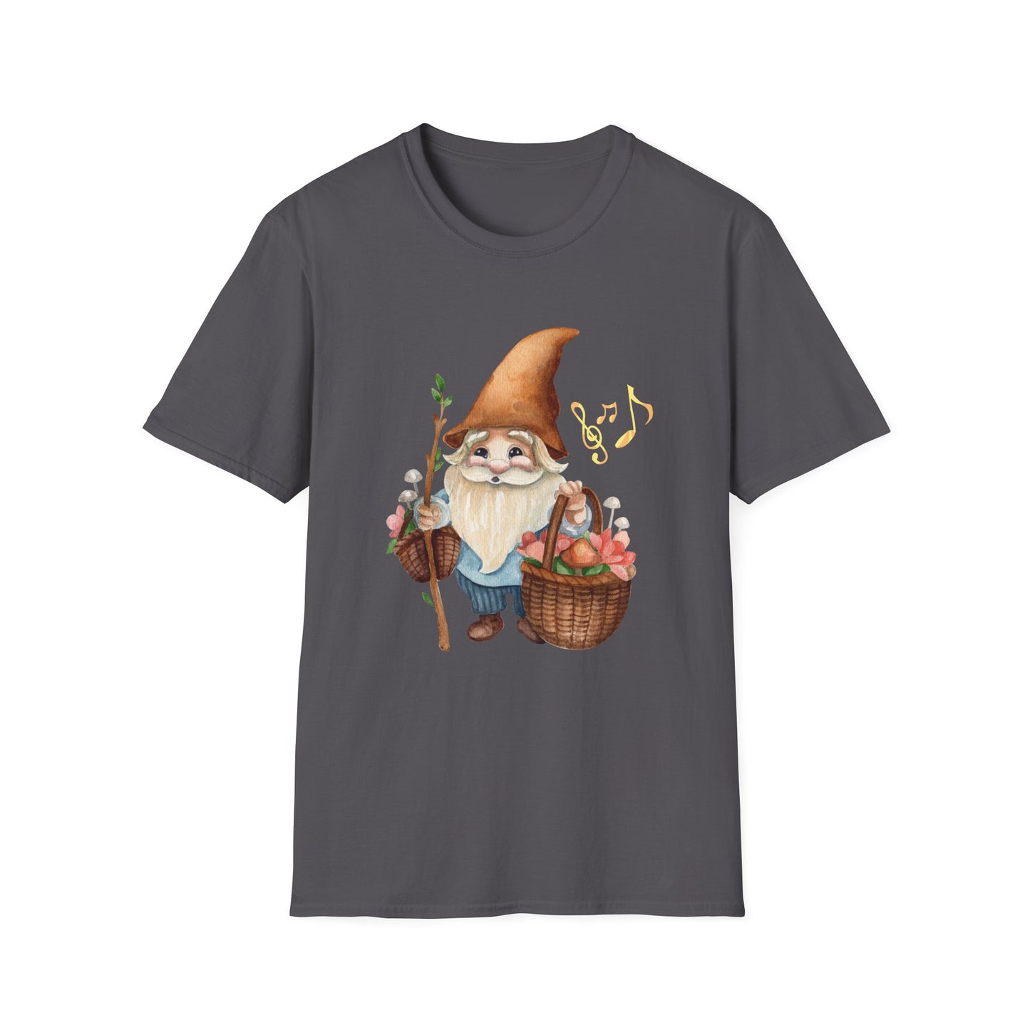 Singing Forest Gnome T-Shirt | Nature Lover's Delight | Soft and Comfy