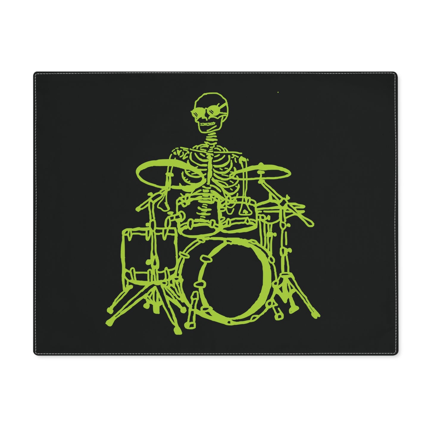 Radioactive Rhythm Fluo Skeleton Drummer Placemat