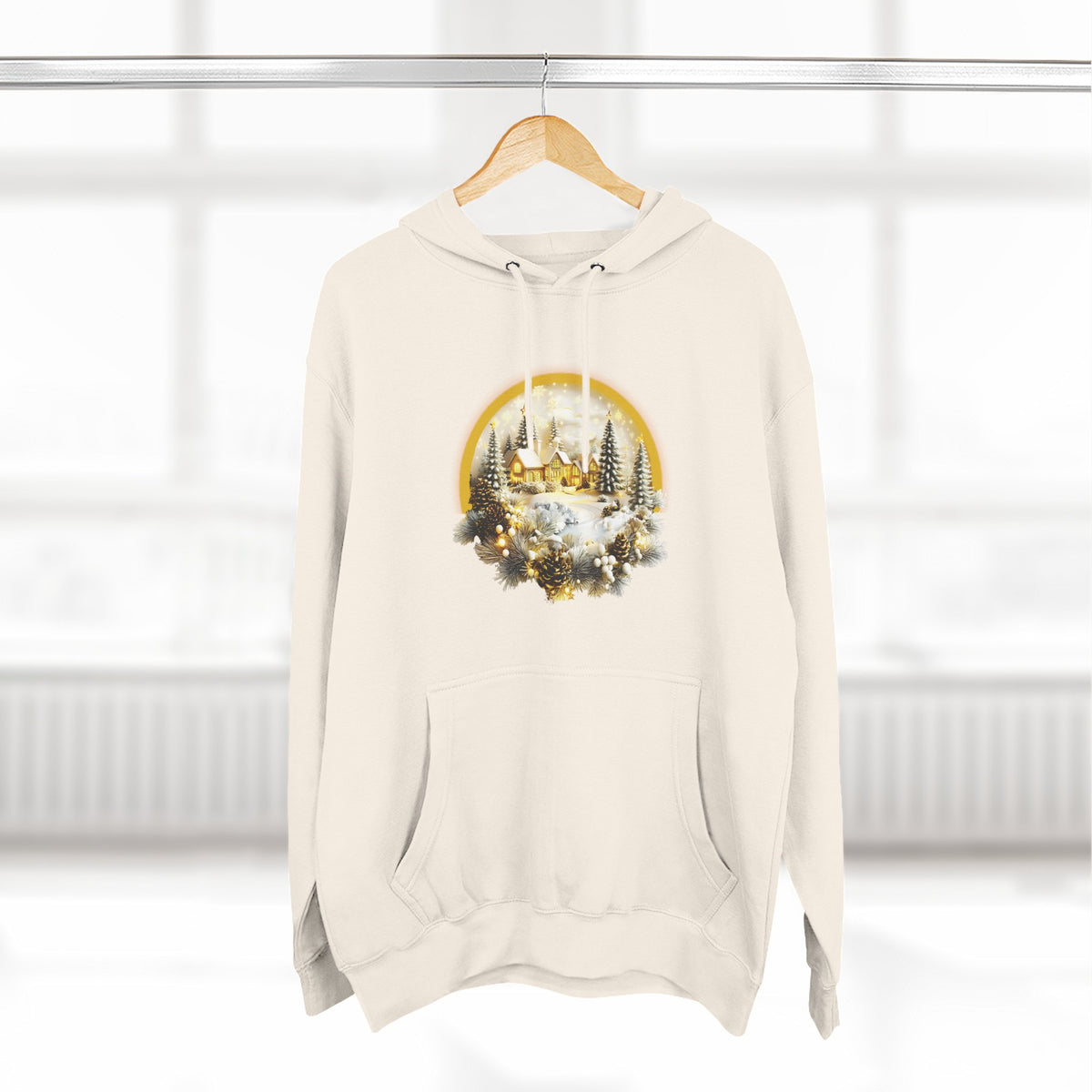 Copy of Copy of Copy of Copy of Three-Panel Fleece Hoodie - happy holiday gorilla
