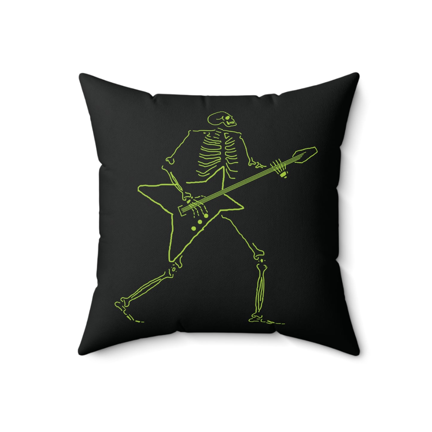 Electric Afterlife: Star-Guitar Skeleton Fluo Pillow