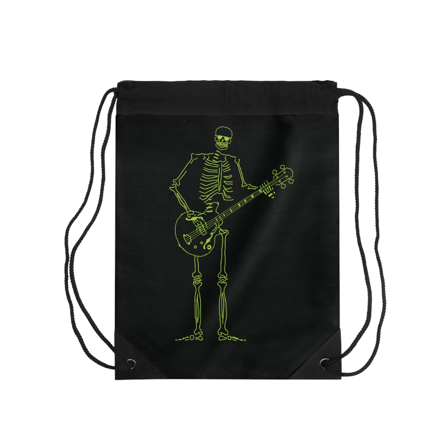 Fluo Skeleton Bass Player Drawstring Bag - Original Rock Accessory