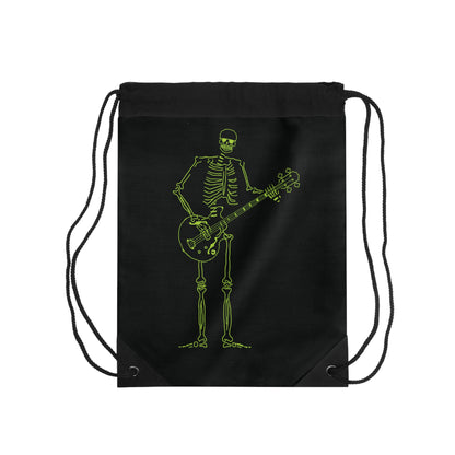 Fluo Skeleton Bass Player Drawstring Bag - Original Rock Accessory