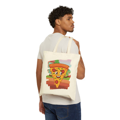The Cheesy Charmer – Happy Pizza Slice Street Tote