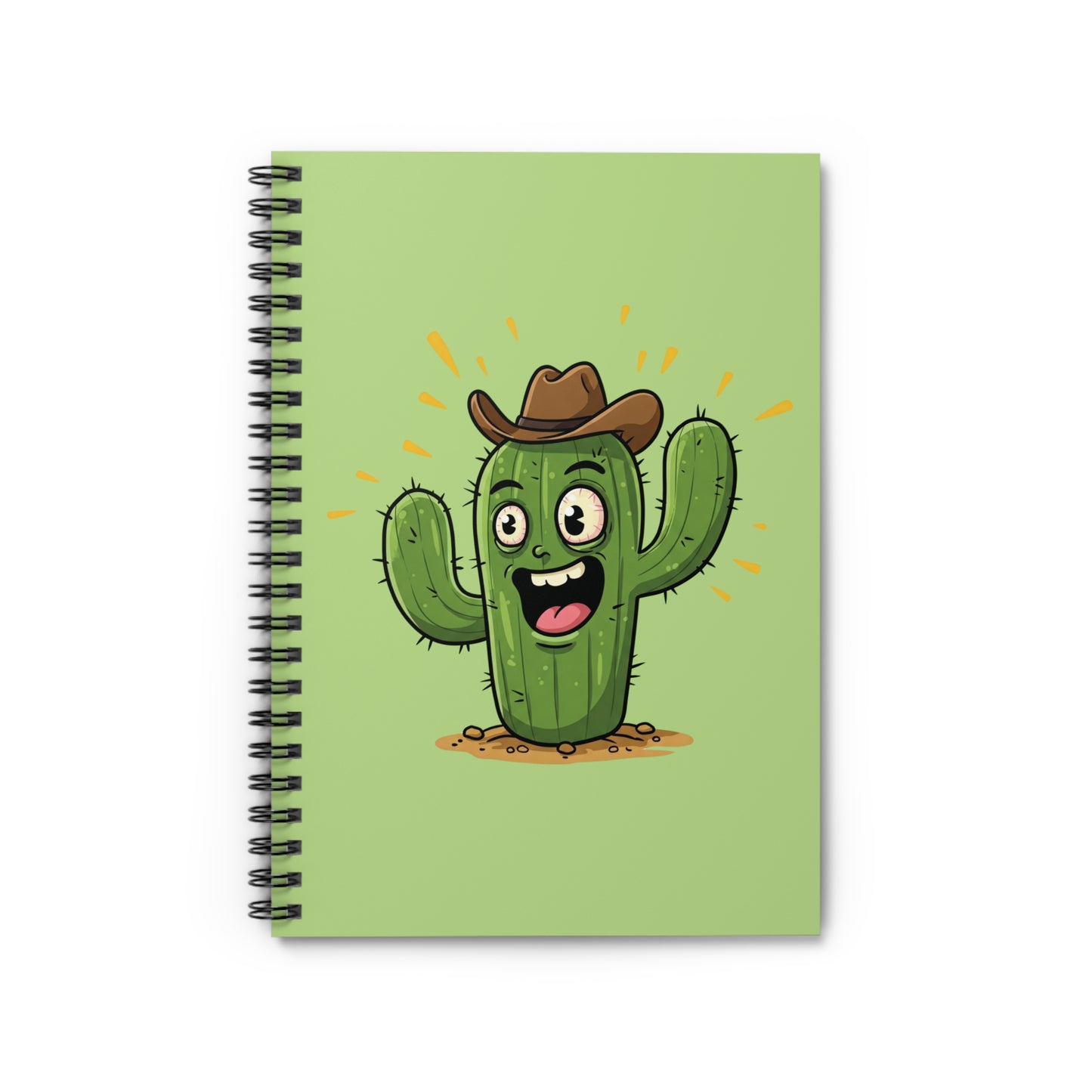 Cowboy Cactus Spiral Notebook | Western Themed Journal & Unique Desert/Rodeo Gift