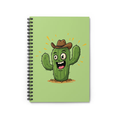 Cowboy Cactus Spiral Notebook | Western Themed Journal & Unique Desert/Rodeo Gift
