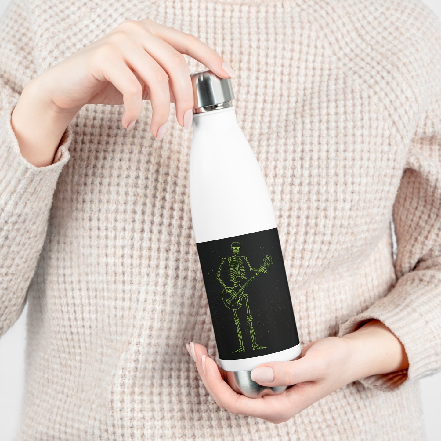 Bass Skeleton Water Bottle | Gothic Metal Bass Gear