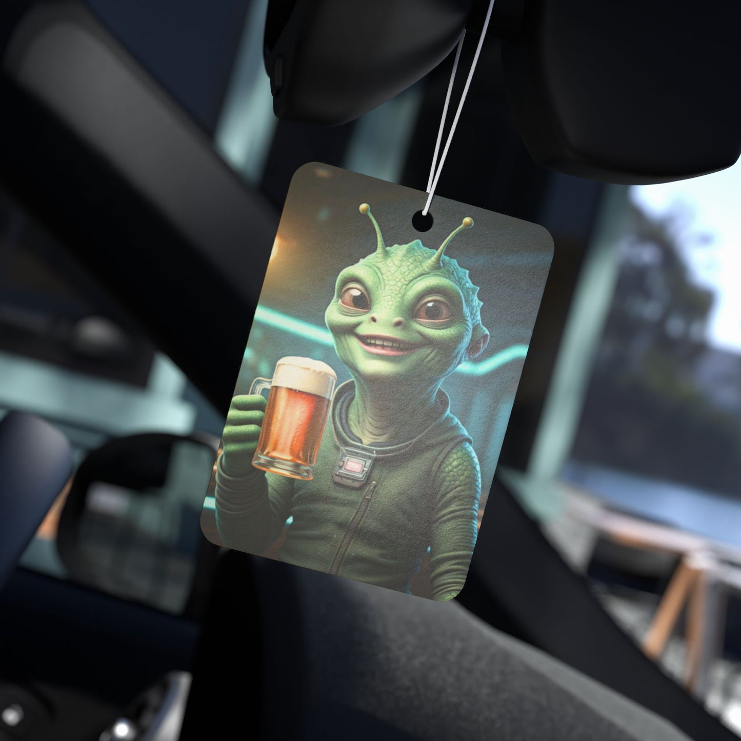Alien Happy Hour Car Freshener - Craft Beer Vibe & Long-Lasting Scent