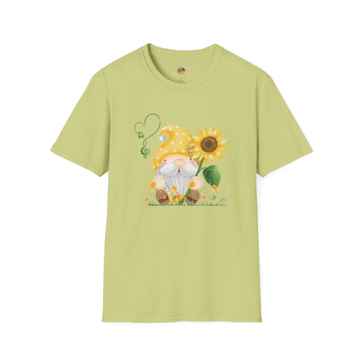 Gnome with Sunflower Unisex T-Shirt: Sunshine, Smiles & Secret Songs