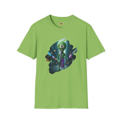 Alien Saxophone Player Unisex T-Shirt: Sci-Fi Vibes