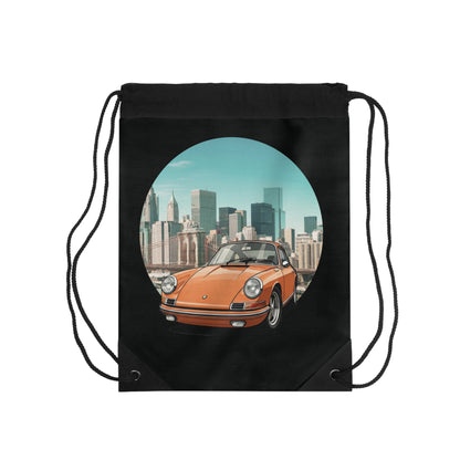 Vintage Porsche 911 Drawstring Bag - Classic Car Sackpack