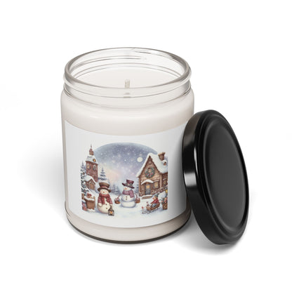 Snowman Winter Village Holiday Candle | Festive Home Decor Gift