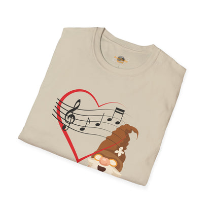 Heart of Music Gnome Unisex T-Shirt: Melodies & Magic