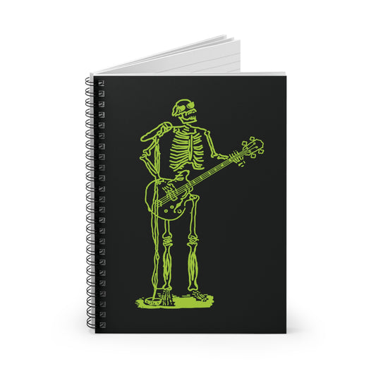 Metal Skeleton Fluo Spiral Notebook - Sing Your Notes!