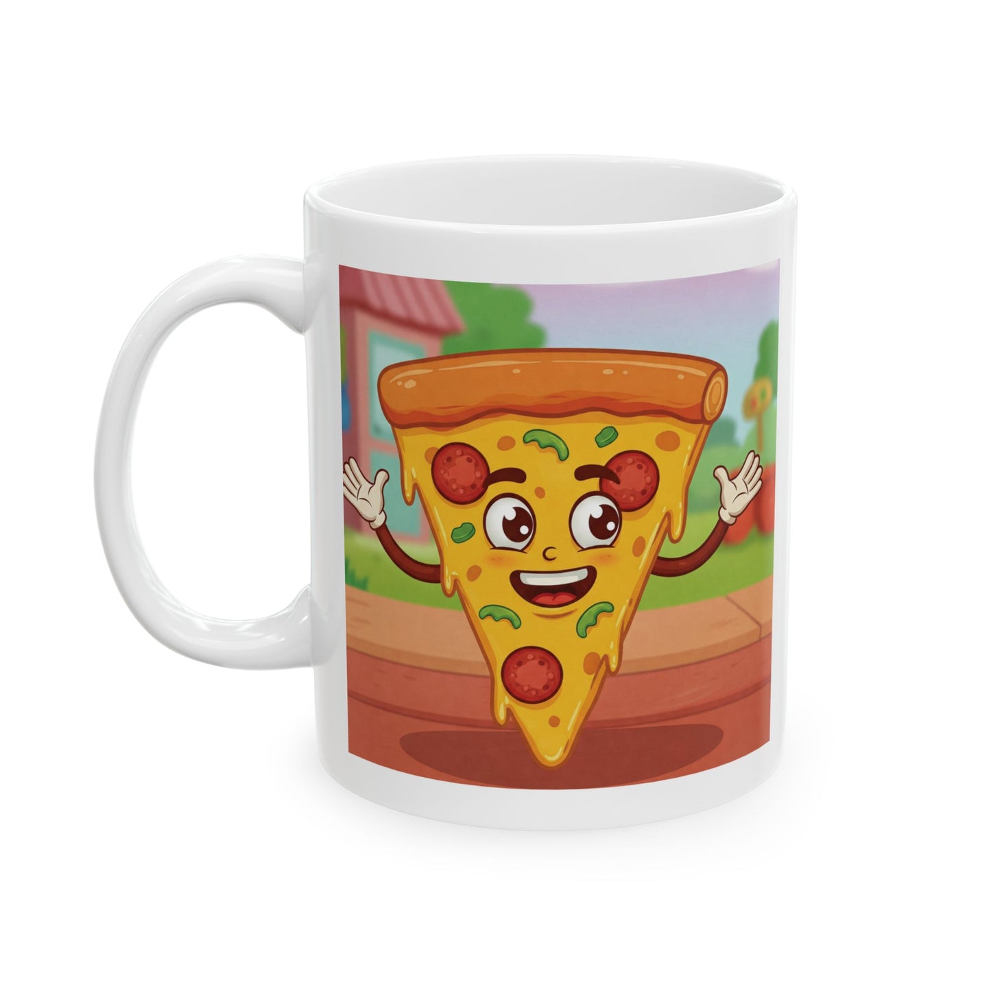 The Neon Slice | Street Foods Pizza Ceramic Mug