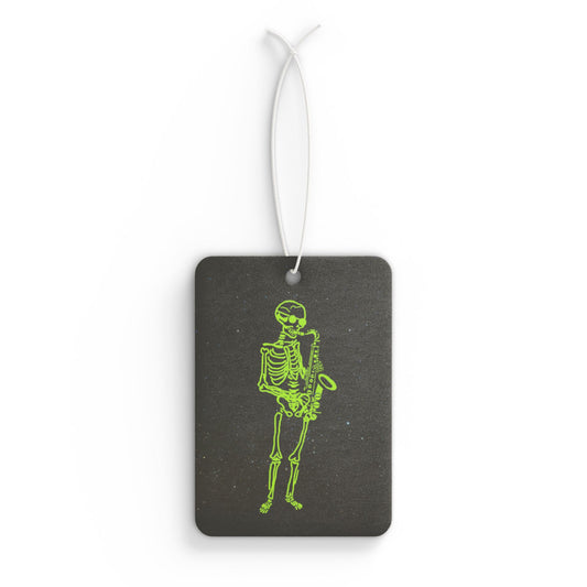 Metal Skeleton Fluo Sax Pllayer Car Air Freshener -  Power Car Freshener: Fresh Scent, Long-Lasting Fragrance, Funny Design