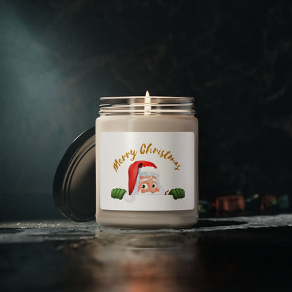 The "Peeking Santa" Candle: Festive Christmas Scented Jar for Holiday Home Decor