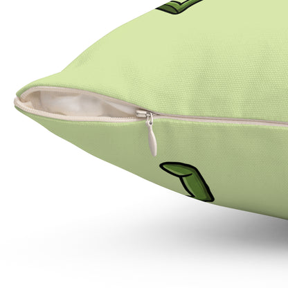 Cactus with red balloon throw pillow