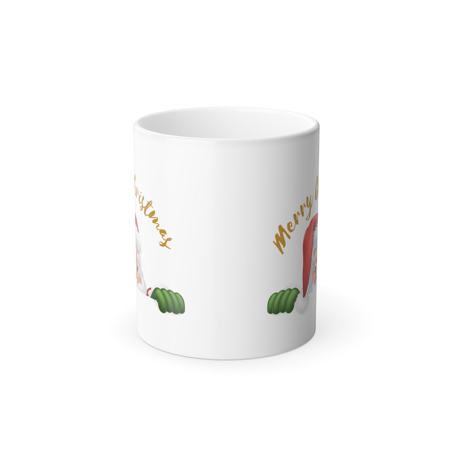 Peeking Santa Magic Mug | Heat-Reactive "Merry Christmas" Coffee Cup