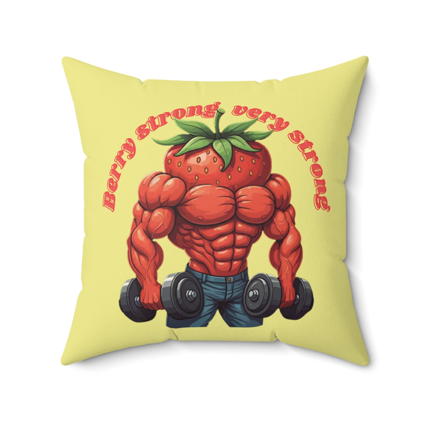 The Red Titan: The Berry Strong Bodybuilder Pillow