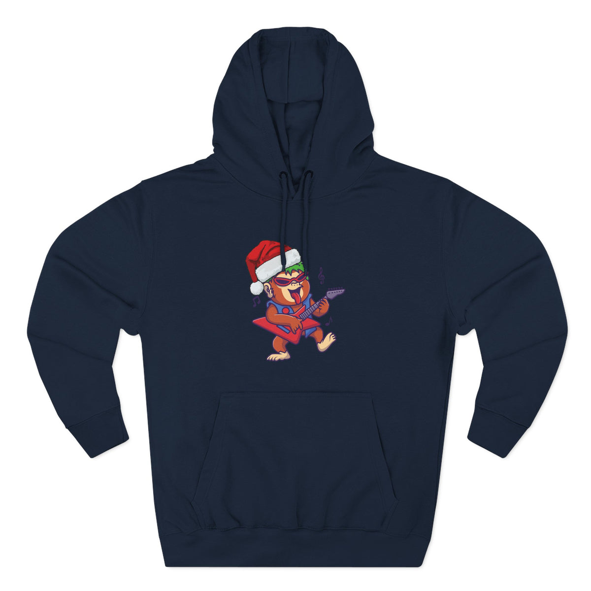 Copy of Three-Panel Fleece Hoodie - happy holiday gorilla