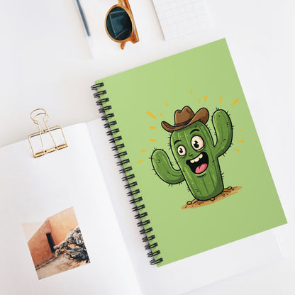 Cowboy Cactus Spiral Notebook | Western Themed Journal & Unique Desert/Rodeo Gift
